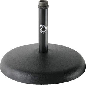 AtlasIED DS5E Round Base Fixed Height Desktop Microphone Stand (Ebony)