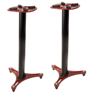 Ultimate Support MS-90-36R 36" Column Studio Monitor Stand with Acoustic Isolation - Red / Pair