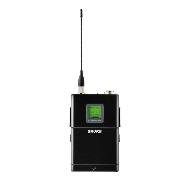 Shure UR1 UHF-R Bodypack Transmitter with TA4 Connection (X1 Band)