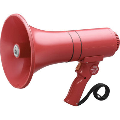 TOA ER-1215S Red Hand-Grip Megaphone with Siren - 15 Watts