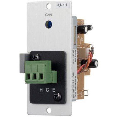 TOA U-11R Unbalanced Line Input Module with Mute-Receive - Dual RCA