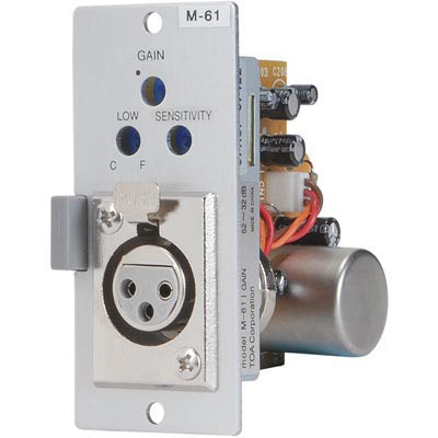TOA M-61F Microphone Input Module Balanced 200 Ohm Lo and Hi-Cut Filter - Female XLR