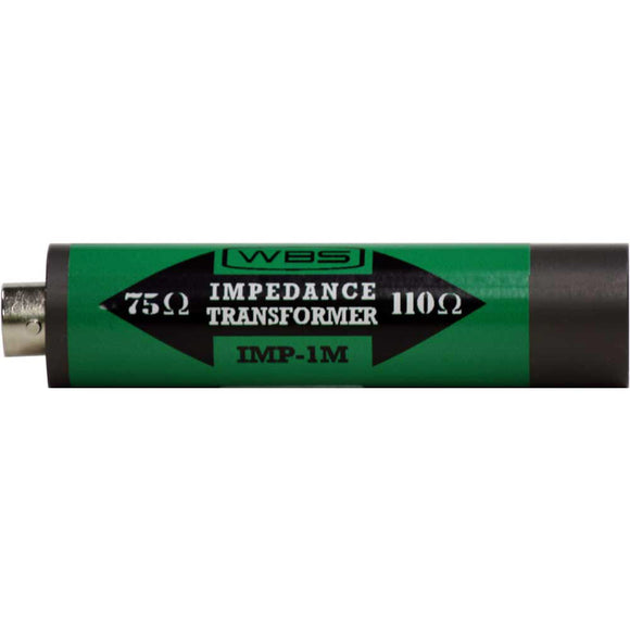 Ward-Beck IMP-1M In-Line Impedance Converter - 110 Ohm (XLR-M) to 75 Ohm (BNC)