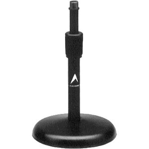 AtlasIED DS7E Round Base Adjustable Desktop Microphone Stand (Ebony)