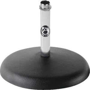 AtlasIED DS5 Round Base Fixed Height Desktop Microphone Stand (Chrome)