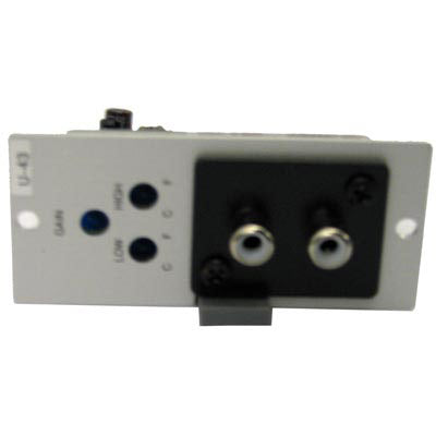 TOA U-43R Stereo Input Module with Mute Send - RCA Inputs
