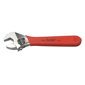 Xcelite 44CGV - 4" Chrome Adjustable Wrench with Red Cushion Grip Handle