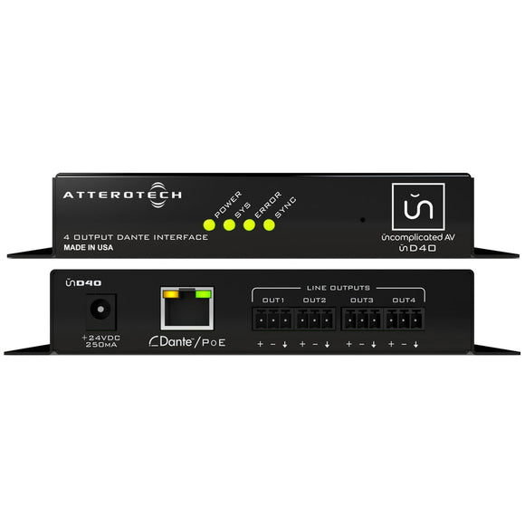 Attero Tech unD40 Dante 4 Output Break Out Interface