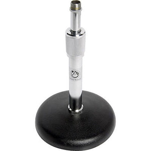 AtlasIED DS7 Round Base Adjustable Desktop Microphone Stand (Chrome)