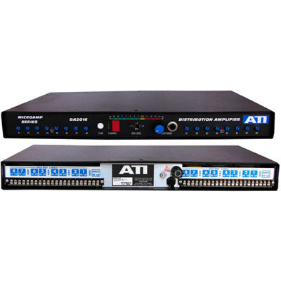 ATI DA2016-1 Dual 1x8 Audio Distribution Amplifier with Transformer Balanced Terminal Strip Outputs