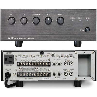 TOA BG-1030 5-Channel 30 watt Compact Mixer Amplifier with Module Slot