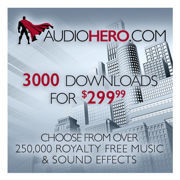 Audio Hero The Hero - Sound Effect and Music Download Annual Subscription