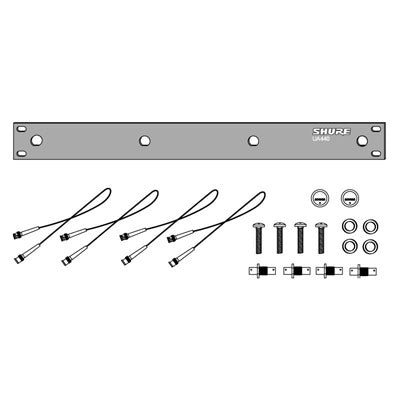 Shure UA440 Front Mount Single Space Antenna Rackmount Kit with Four BNC cables and Four Adapters