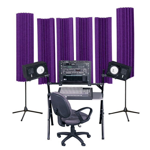 Auralex Sunburst 360 Free Standing Foam Absorber (Purple, Pair)