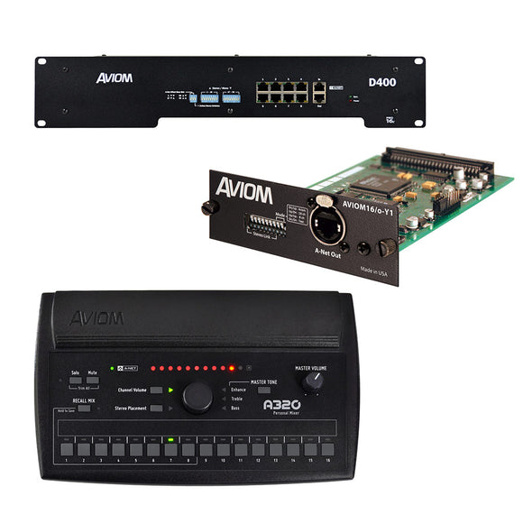 Aviom MIX320-Y Yamaha Console A-Net Personal Monitoring System