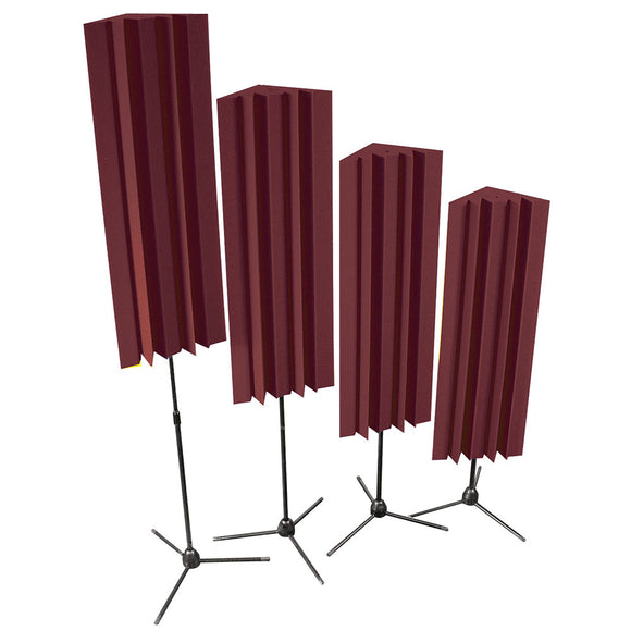 Auralex Stand Mounted LENRD Bass Trap with Stand (Burgundy, Box of 4)