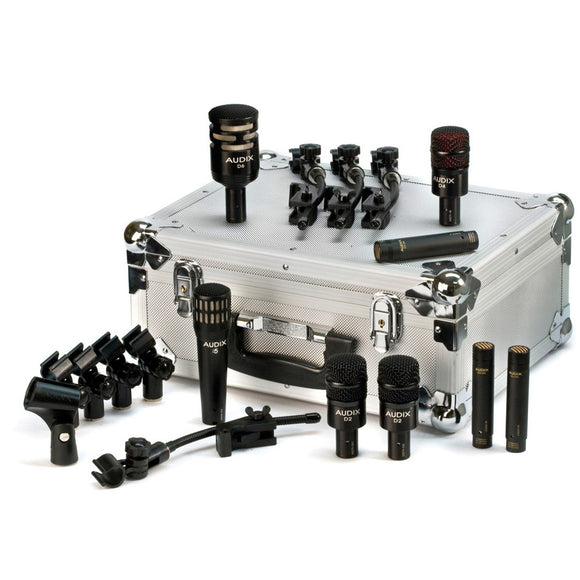Audix DP-Elite 8 8 Piece Drum Microphone Kit Includes (3) SCX1, (1) i5, (2) D2, (1) D4, And (1) D6