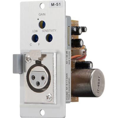 TOA M-51F Microphone Input Module Balanced 200 Ohm Lo-Cut Filter - Female XLR