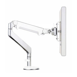 Zaor M2 Clamp-On Monitor Arm for up to 20 lbs - White Chrome